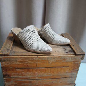 Quinton Western-style mules Tan NWOT